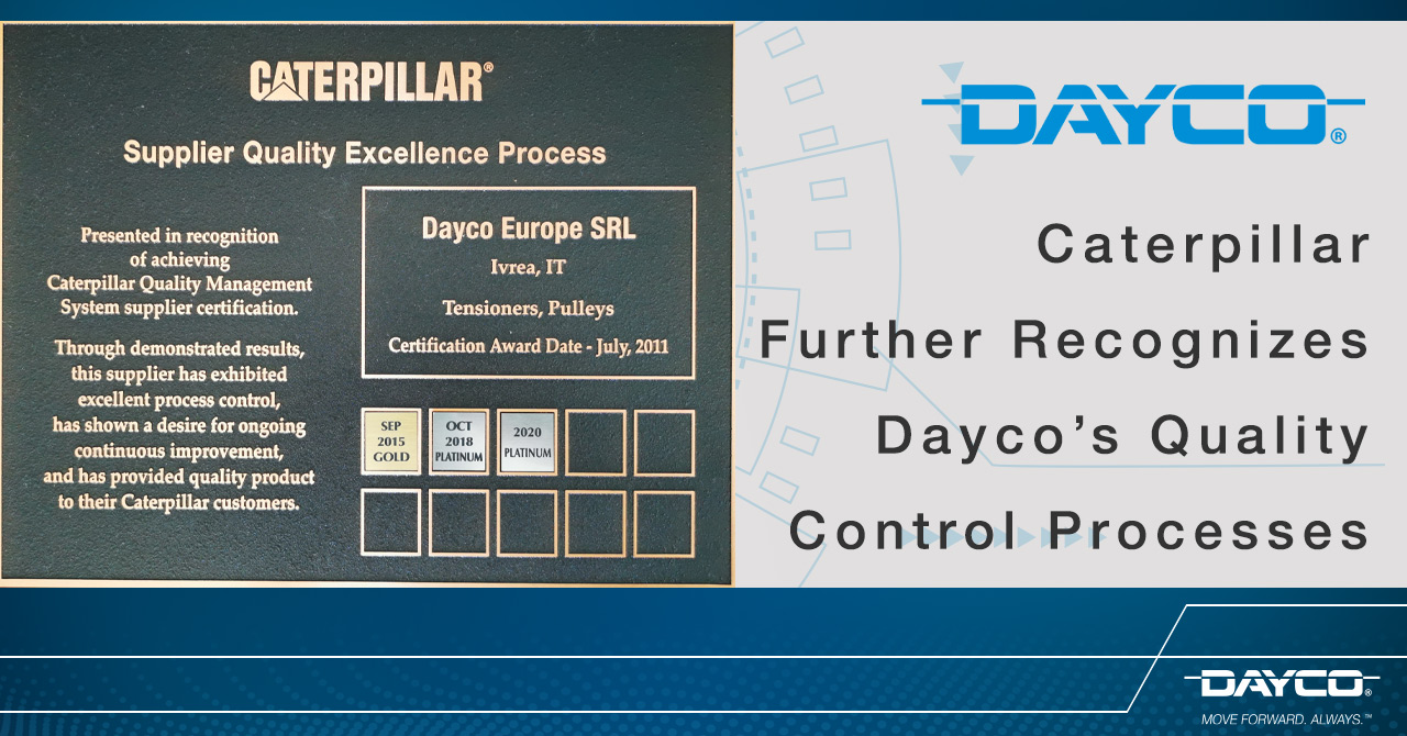 Caterpillar Supplier Quality Excellence Process Award